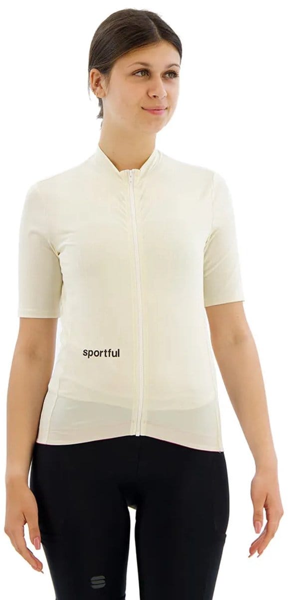 Sportful Classic Korte Mouw Wielertrui Beige L Vrouw