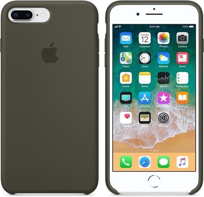 Apple - Siliconen Hoesje - iPhone 8 Plus / 7 Plus - Dark Olive Green
