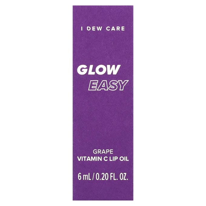 I Dew Care, Glow Easy, Huile à lèvres à la vitamine C, Raisin, 0,20 fl oz (6ml) pink