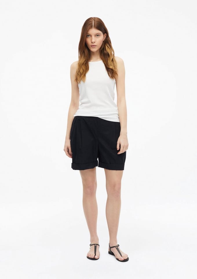 Hoge taille losse pasvorm wide leg broek dames s.Oliver Hose
