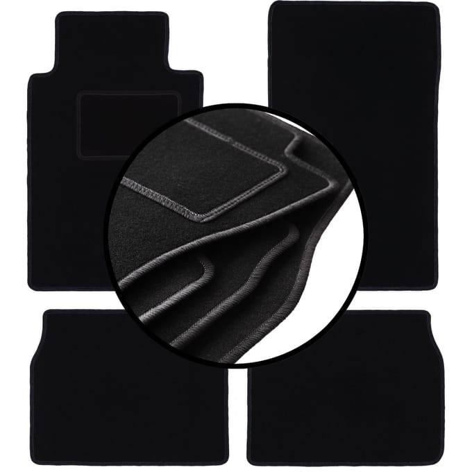 Complete set veloursmatten voor: Mercedes C 190 W201 sedan (1982-1993)