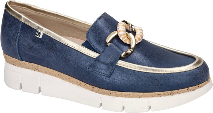 Dorking -Dames - blauw donker - ballerina's & mocassins - maat 42