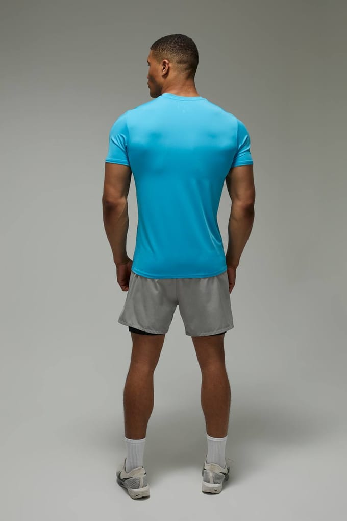 Heren Actief Regular Fit T-shirt | Bright Blue | Size Medium
