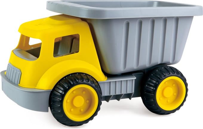 Hape Load & Tote Dump Truck, yellow-grey
