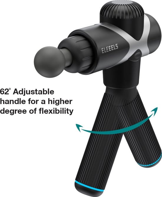Eleeels X1T - Massage Gun met draaibaar handvat - Zwart