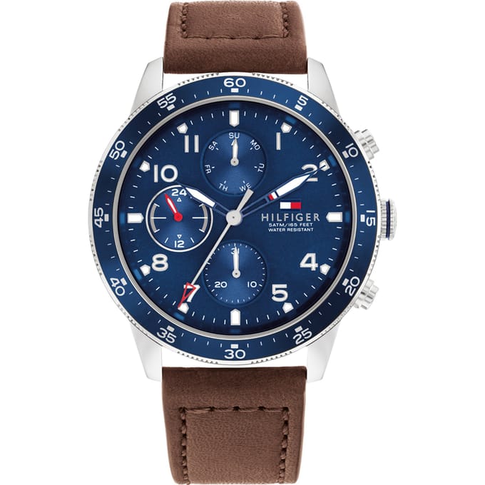 Tommy Hilfiger 1791946 Multi Dial Quartz Herenhorloge 44mm bruin