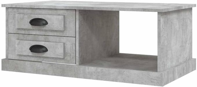 vidaXL Coffee table 90x50x35cm processed wood concrete gray, table, side table, coffee table, coffee table, coffee table, coffee table with drawer