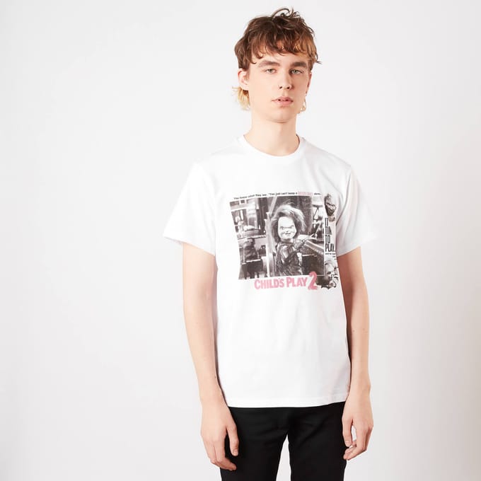 Chucky Childs Play 2 Unisex Unisex Heavyweight T-Shirt - Wit - L