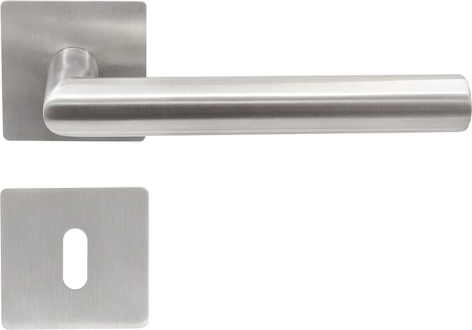 Slotman Solutions Deurklink Sleutelgat – RVS – Vierkante Magneet Rozet – Deurbeslag Set