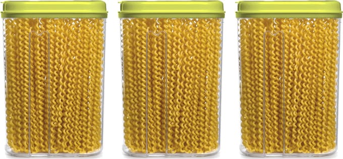 Plasticforte Voedselcontainer strooibus - 3x - groen - 1500 ml - kunststof - voorraadpotten