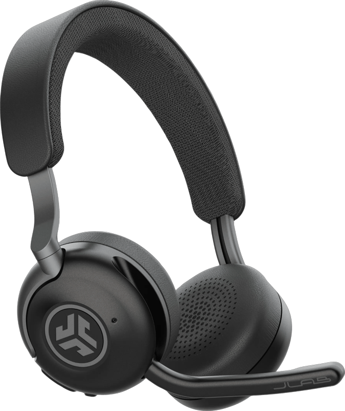 JLab Epic Work Headset met Microfoon - Bluetooth Dongle - Computer Headset Voor Laptop en PC - 90 uur Batterij - USB C - 2 in 1 Charging Dock - Draadloze Koptelefoon