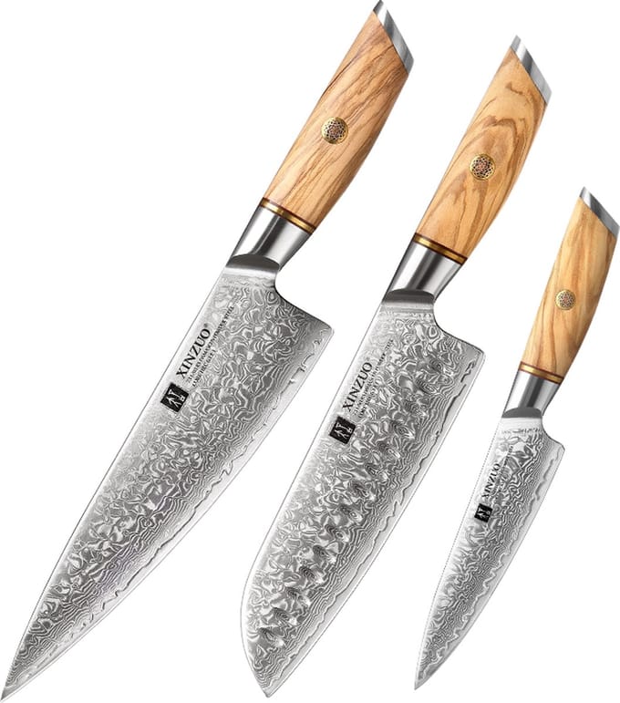 Xinzuo B37 Damascus series - Set van 3