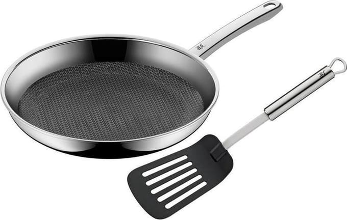 WMF Profi Resist - Koekenpan - Ø 28 cm - RVS - Inclusief Profi Plus Spatel - Geschikt voor Inductie