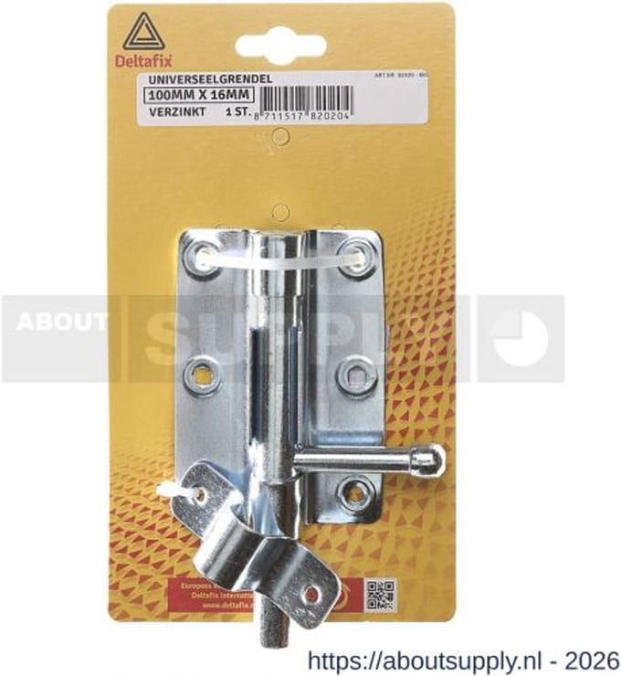 Deltafix universeelgrendel standaard verzinkt 100mm x 16mm 1 st.