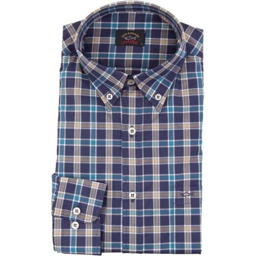 Paul & Shark Overhemd Unique Check Navy / male