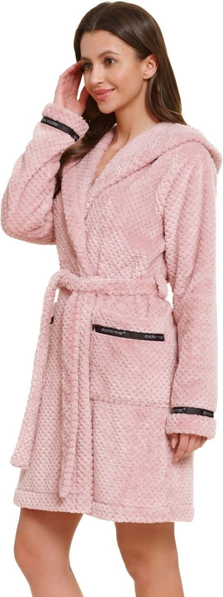 Doctor Nap Badjas Fleece Dames | Blush Rose SWW.5208 2XL