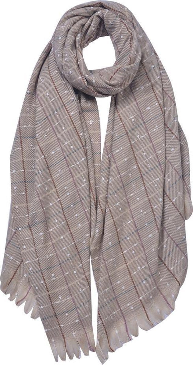 Juleeze Wintersjaal Dames 70x190 cm Beige Synthetisch Wintershawl