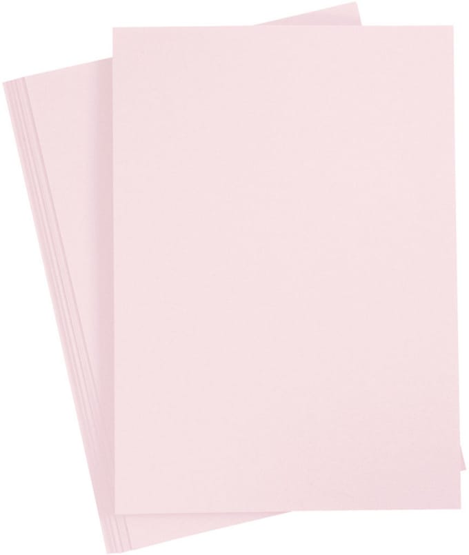 Creotime Karton 21 X 29,7 Cm 10 Stuks Pastel Lichtroze