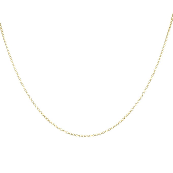 Lucardi Dames Ketting jasseron - 9 karaat - Ketting - Cadeau - 41 cm - Geelgoud