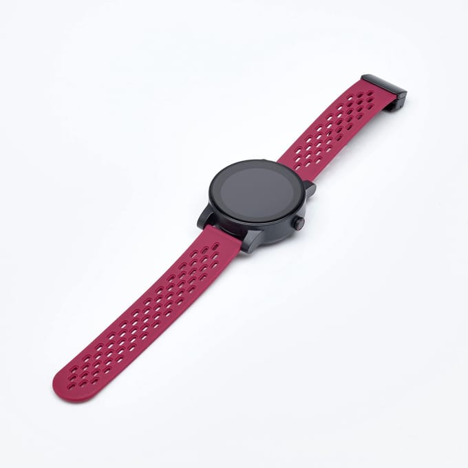 mijnSOS®- Horlogeband- Comfort- 22mm- Magneetsluiting- rood- wijnrood- Premium- Plus- Smart-Universeel