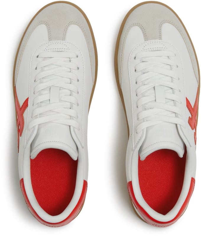 FitFlop The Dash T-Toe Leather Sneakers ROOD - Maat 36