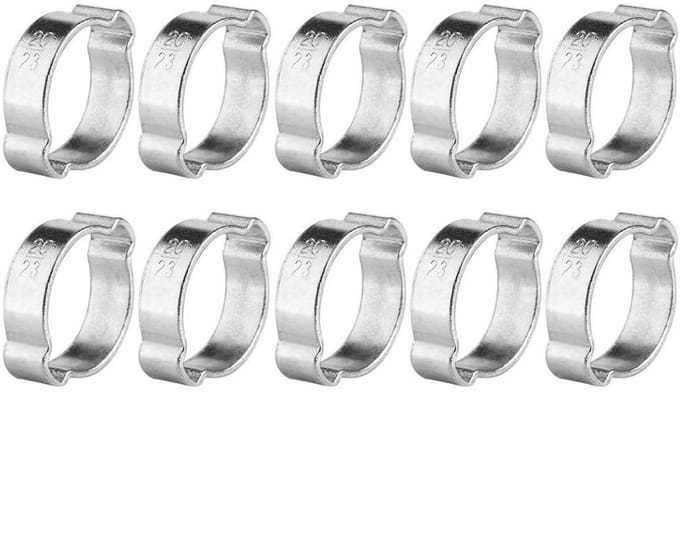 Allecto - Set van 10 RVS Gegalvaniseerde Slangklemmen 20-23mm Verstelbaar