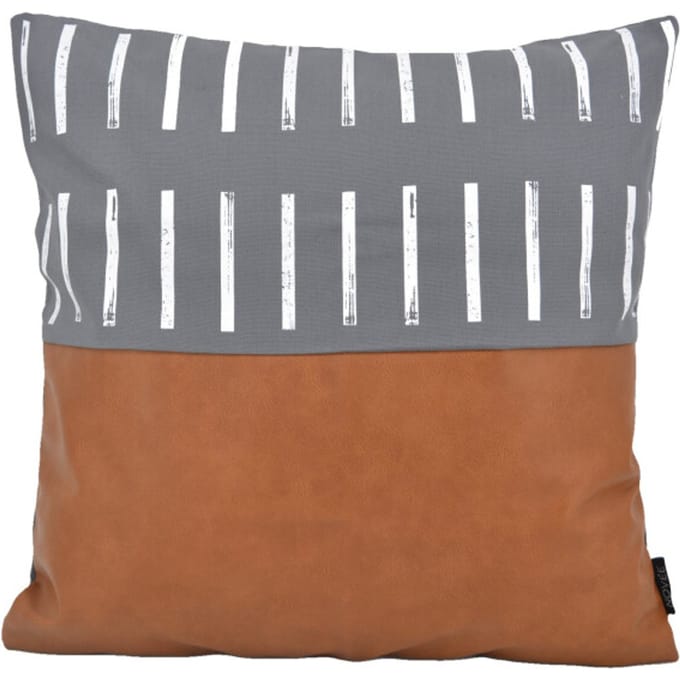 NOVÉE Sierkussen vida nova #3 | 45 x 45 cm | katoen / pu leder