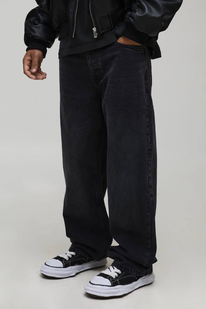 Relaxte rigide gewassen jeans | Charcoal | Size 30R