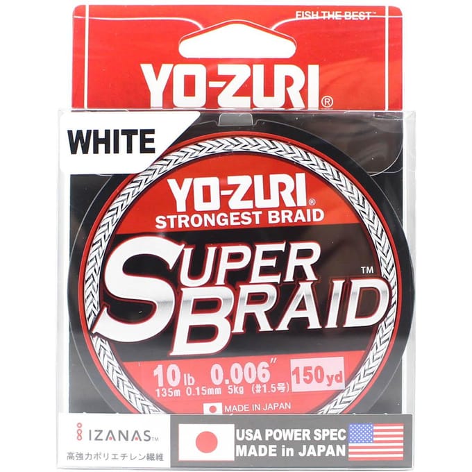 Yo Zuri Duel P.E Lijn Super Braid 150YDS 10Lbs 0.15mm Wit R1256-W 1800