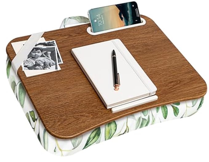 Designer Lap Desk met Telefoonhouder voor Laptops tot 15,6 Inch