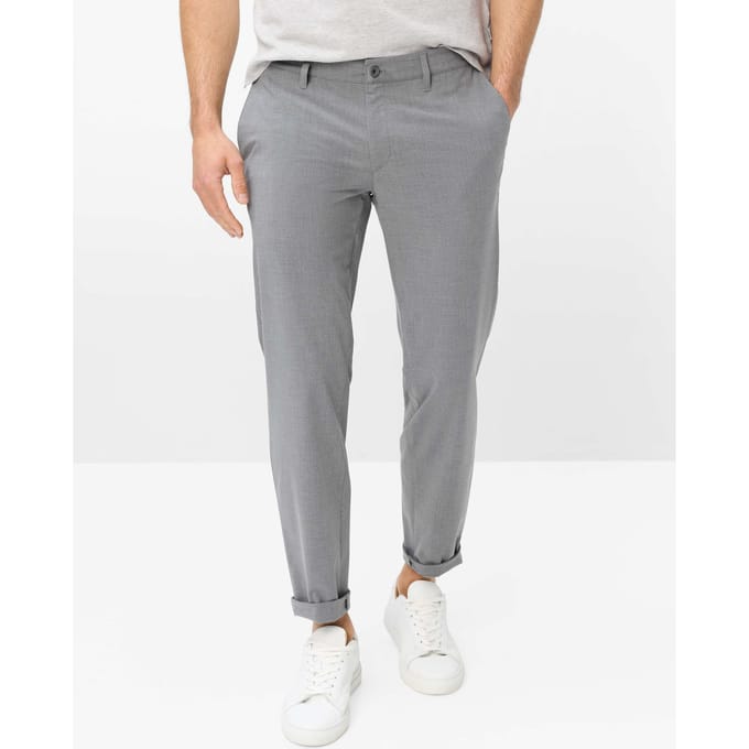 Brax Heren Chino  Style PHIL SILVER, lichtgrijs, maat 36/34