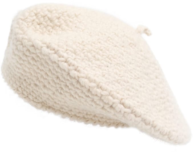 ZLYC Dames Winter Beret - Kabelgebreide Wollen Muts in Beige