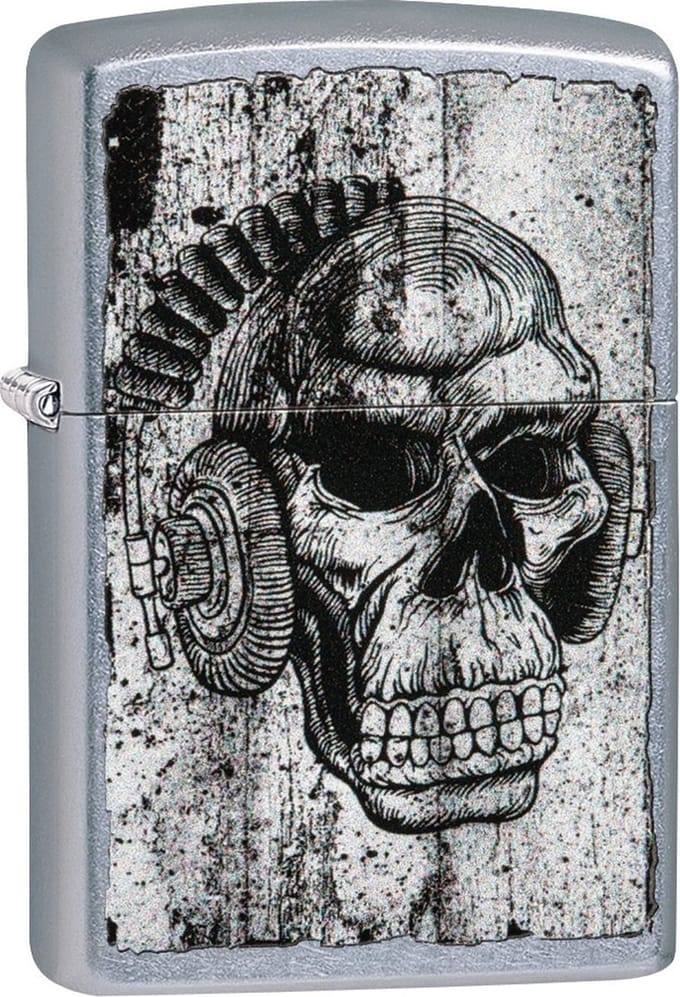 Aansteker Zippo Rick Rietveld Skull Headphone