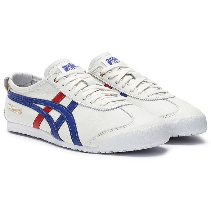 ASICS Mexico 66 Wit Donkerblauw Goud Unisex Sneakers D507L-0152 43.5 white