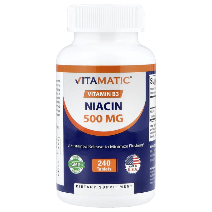 Vitamatic, Niacine, 500 mg, 240 Tabletten