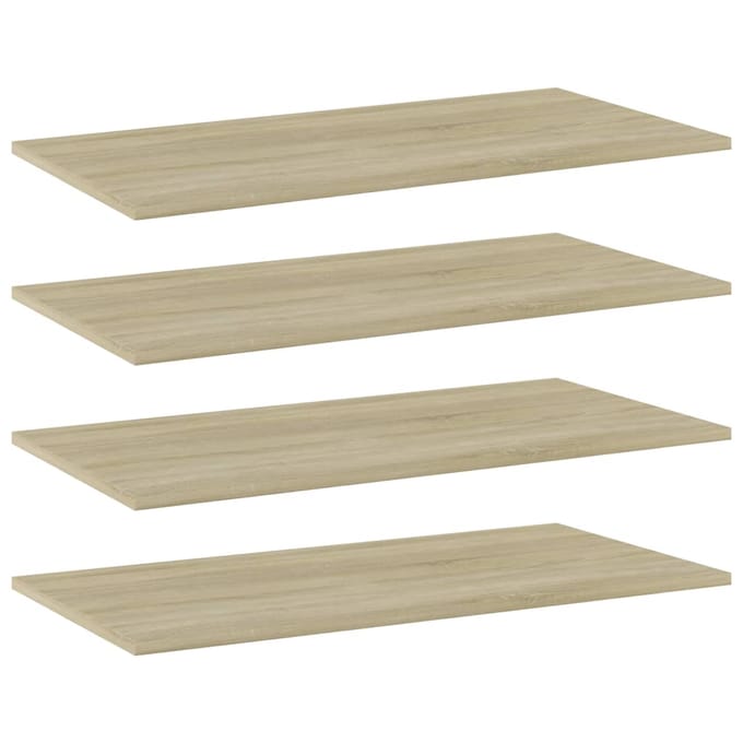 vidaXL - Wandschappen - 4 - st - 80x40x1,5 - cm - spaanplaat - sonoma - eikenkleurig