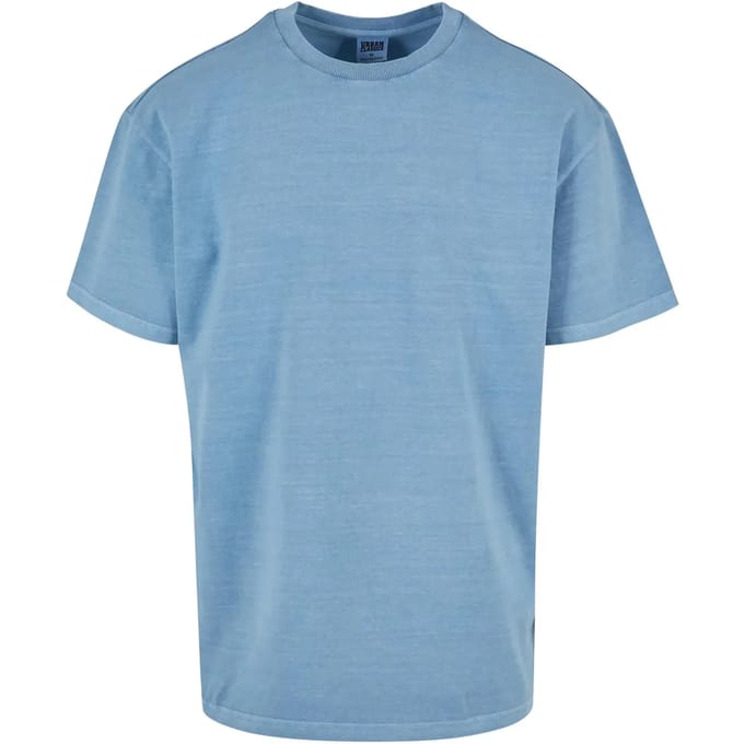 Urban Classics - Heavy Oversized Garment Dye Heren T-shirt - M - Blauw