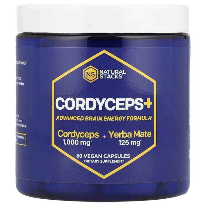 Natural Stacks, Cordyceps sinensis+, 60 plantaardige capsules