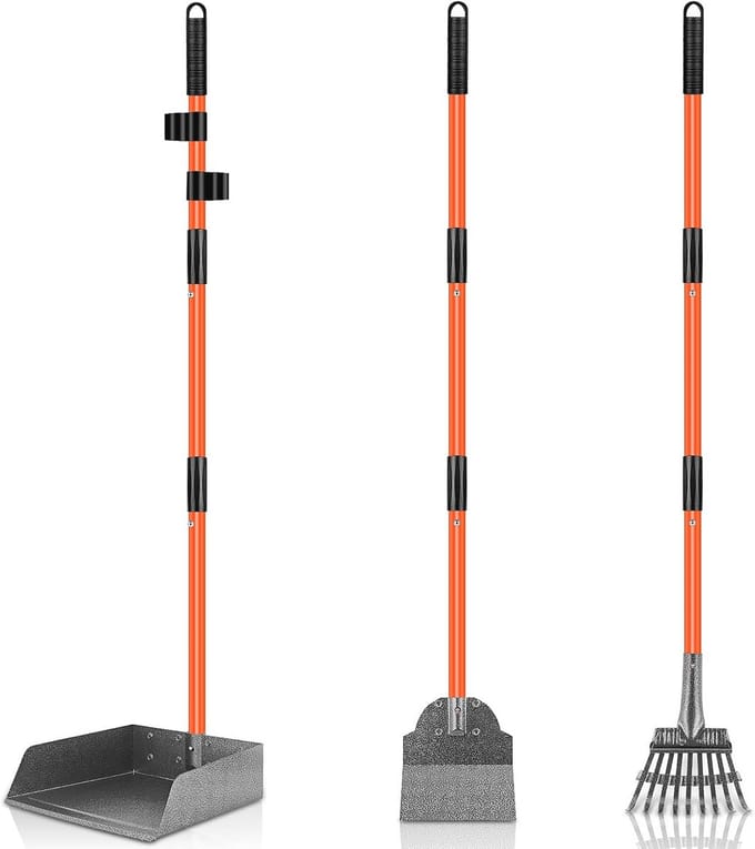 Verstelbare Poep Schepper voor Honden | 3-Pack Afval Verwijdering Set | Ideaal voor Gazons en Grind
