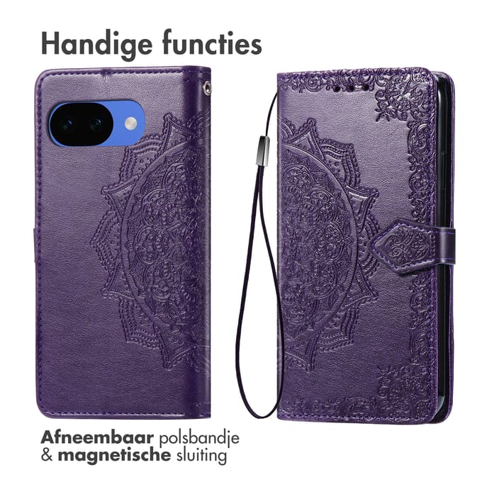 imoshion Hoesje - Geschikt voor Google Pixel 10a - Mandala Bookcase - Paars