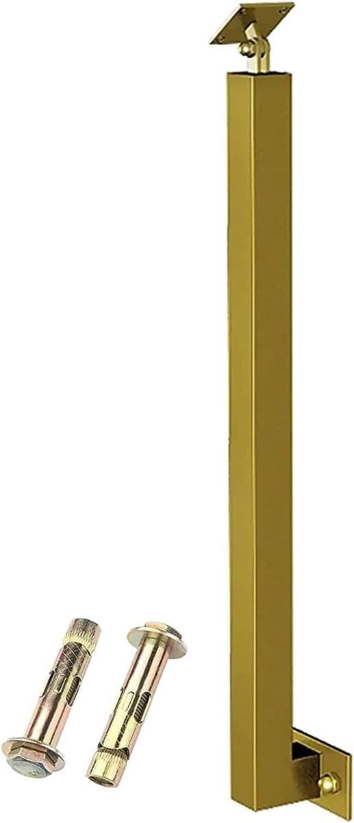 Baluster Leuning - Trap Spindel - Balkon Beveiligen - Verstelbare Hoek - 125 cm - Goud
