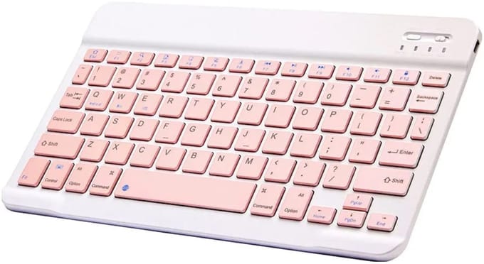 EtuiTab - Draadloos Bluetooth Toetsenbord - Compact - Roze - Voor Meerdere Apparaten