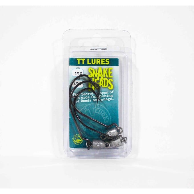 Tackle Tactics TT Snake Head Jig Head 1/12 oz 4/0 XH 3/pak (0596)