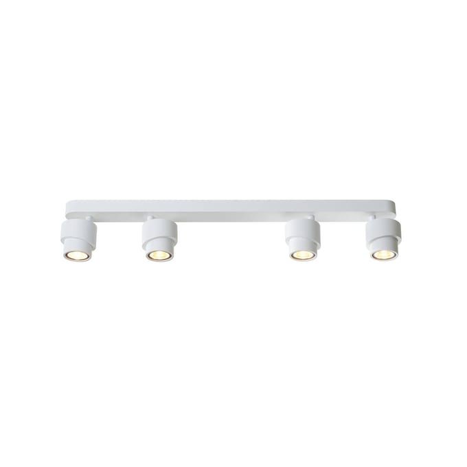 Escale LED spot BRUSH, wit, 70 cm, 4-lamps, metaal, dimbaar, 2.700 K