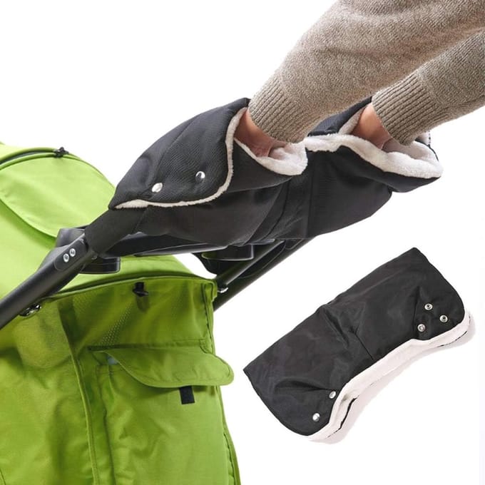 Universele kinderwagen handwarmer met fleece binnenkant - waterdicht en winddicht