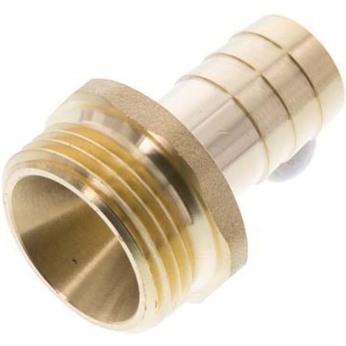 G 1'' Buitendraad x 19mm Messing Slangpilaar 16 Bar
