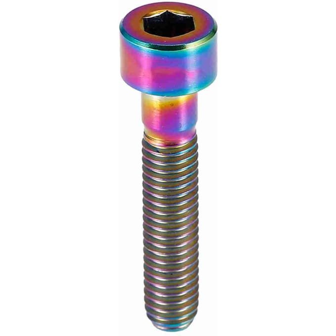 1 stuks Titanium Fiets Headset Stuurpen M6 Schroefdraad Bout 30 35 40 50 Lang Schroef Fiets Accessoire M6x30 gray