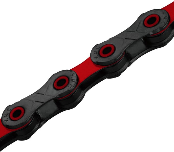 KMC DLC 12 speed Fietsketting - Zwart/Rood