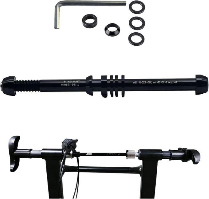 Steekas Fietstrainer - Achteras Adapter - Indoor Fietsen - Verstelbare Breedte - 12mm - Zilver