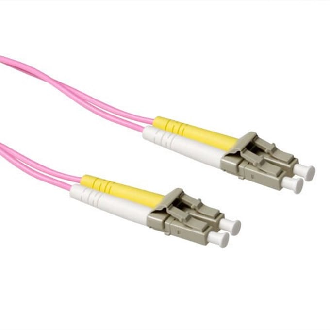 ACT 25 meter LSZH Multimode 50/125 OM4 glasvezel patchkabel duplex met LC connectoren RL9725